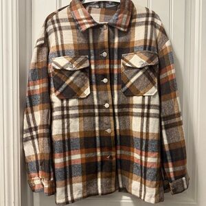 Plaid Button-Up Women's Long Sleeve Shirt